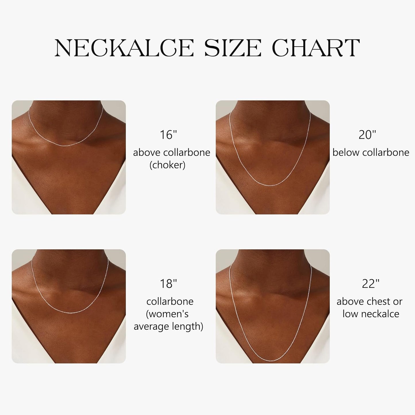 IIEFWELL S925 Sterling Silver Chain Necklace for Women - 1.2/0.8mm Satellite Bead Cable Box Chains Necklace Set, Hypoallergenic Sturdy Women's Chain Necklaces, 16/18/20/22 Inches Jewelry Gifts