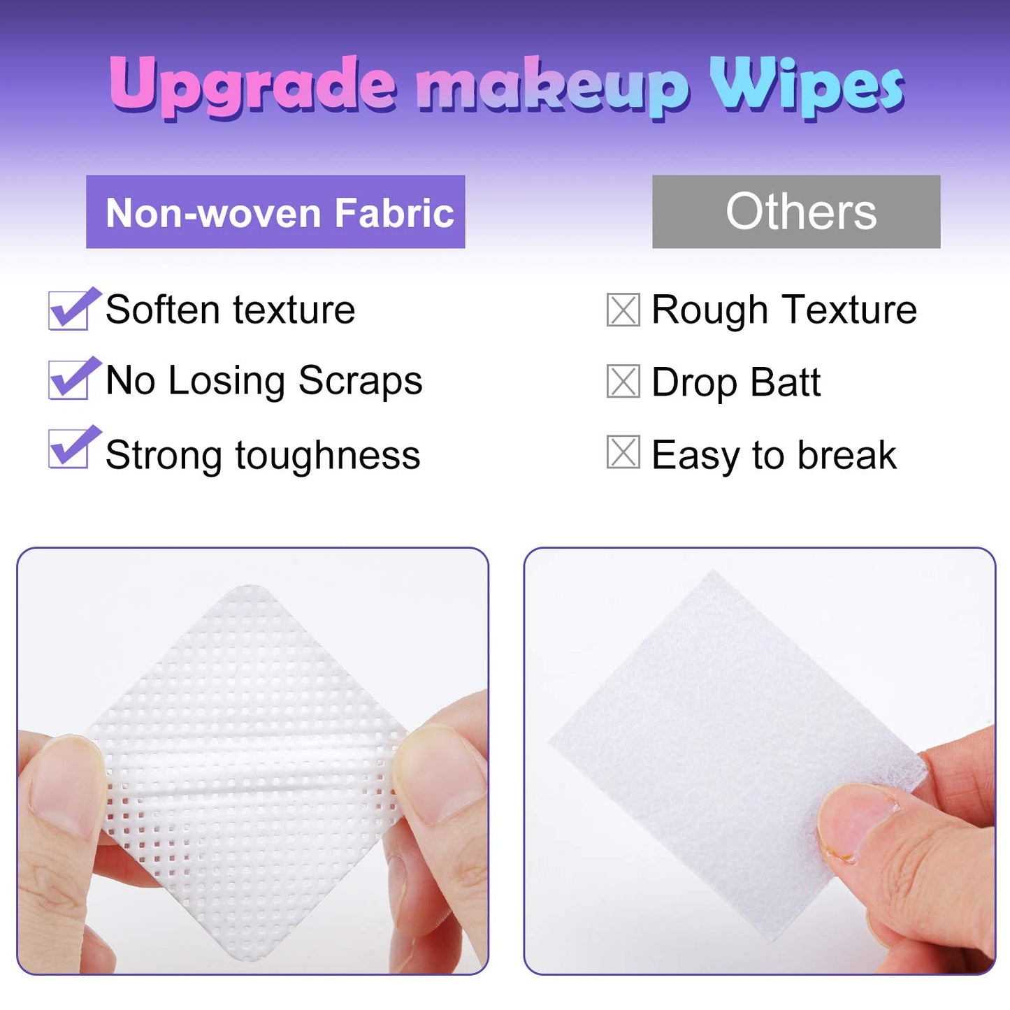 400 Pieces Eyelash Extension Glue Adhesive Wipes Cleaner Wiping Cloth Non-woven Fabric Wipes Removal Tool for Eyelash Extension Glue and Nail Polish Bottle