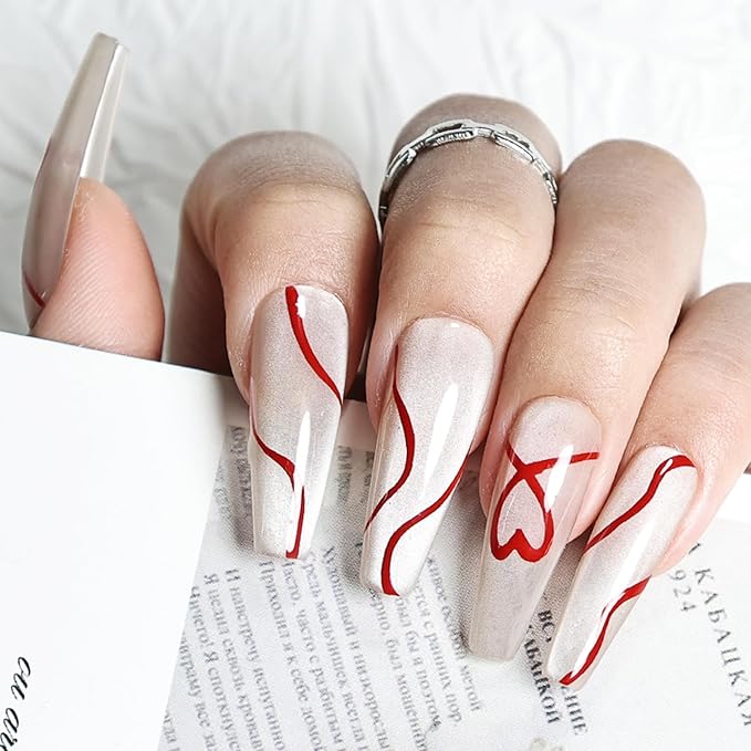 JODSONE 10ml Nail Art Gel Liner Red Gel Nail Polish Need U V Lamp Cured with Thin Brush Gift for Girls at Home DIY