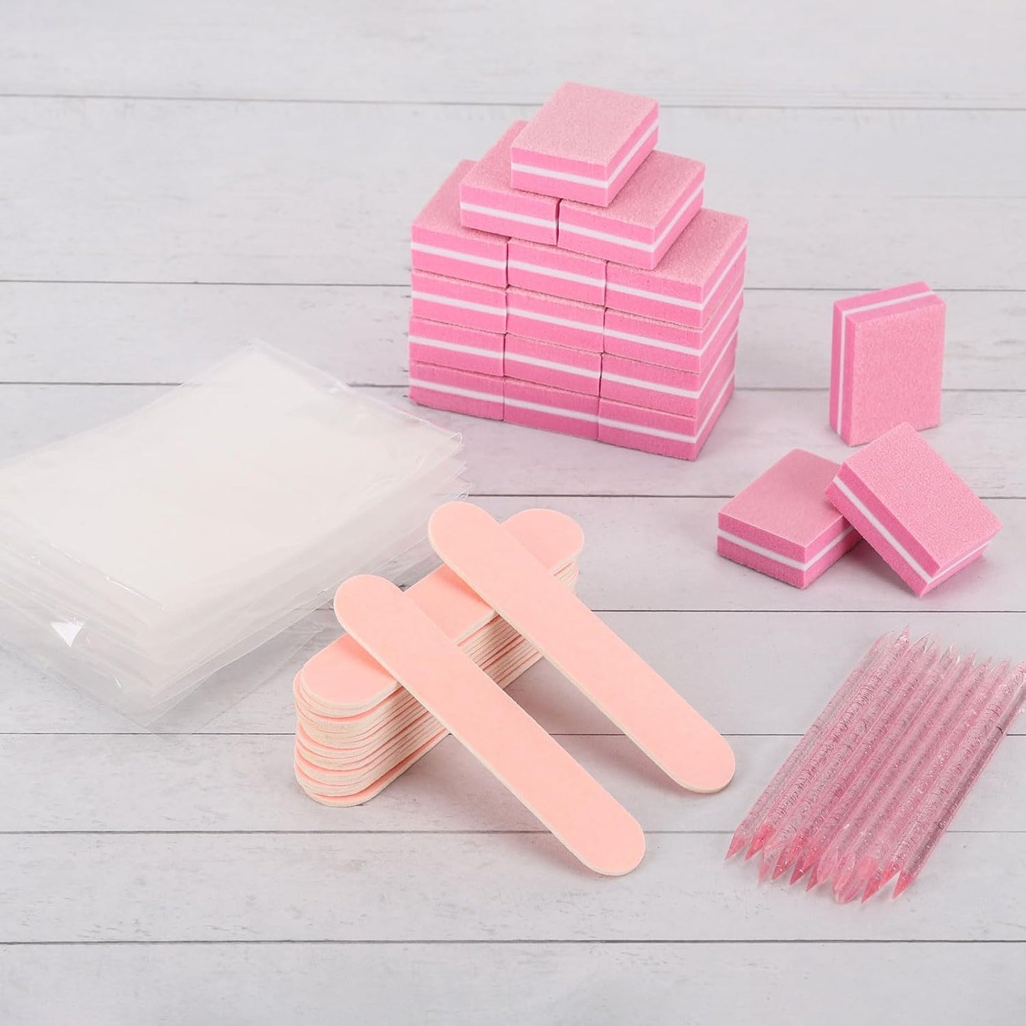 48 Sets Disposable Manicure Kit, Individually Package Nail Kit,Manicure Set with Mini Nail File,Mini Nail Buffer,Nail Stick for Salon Home