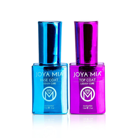 JOYA MIA Gel Polish Set – Base & Top Coat, No Wipe, Soak-Off, 15ml Each, Long-Lasting, High-Gloss, Super Adhesive