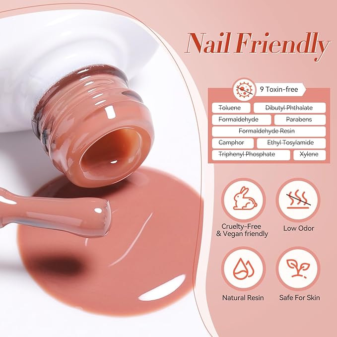 Born Pretty Jelly Burgundy Gel Nail Polish Fall Winter Jelly Blood Wine Red Brown Nude Purple Halloween Translucent Sheer Gel Polish Set Nail Art Varnish Manicure 6PCS