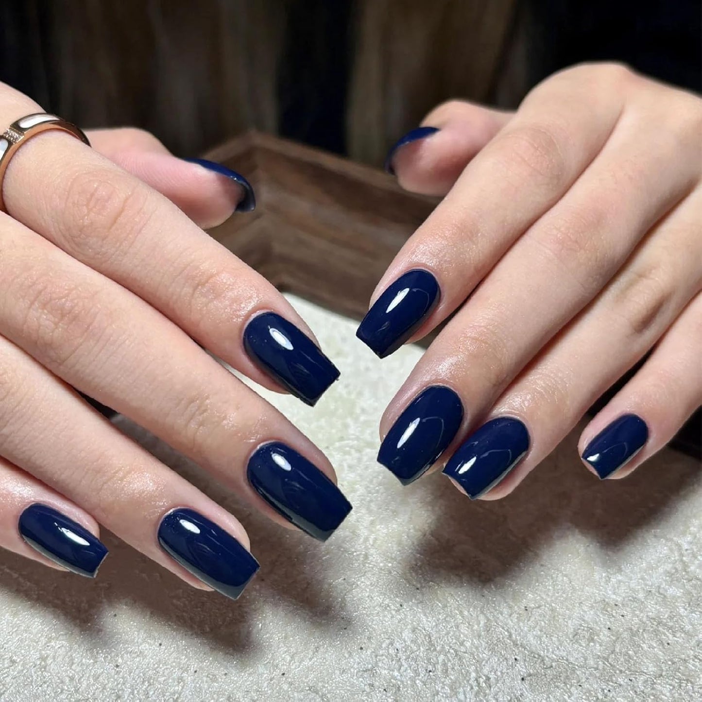 COSMOO Quick Dry Nail Polish, Chip Resistant Manicure, Non-Toxic, Vegan, Cruelty Free, 12ml, Fast Drying in 60 Seconds (Deep Blue)