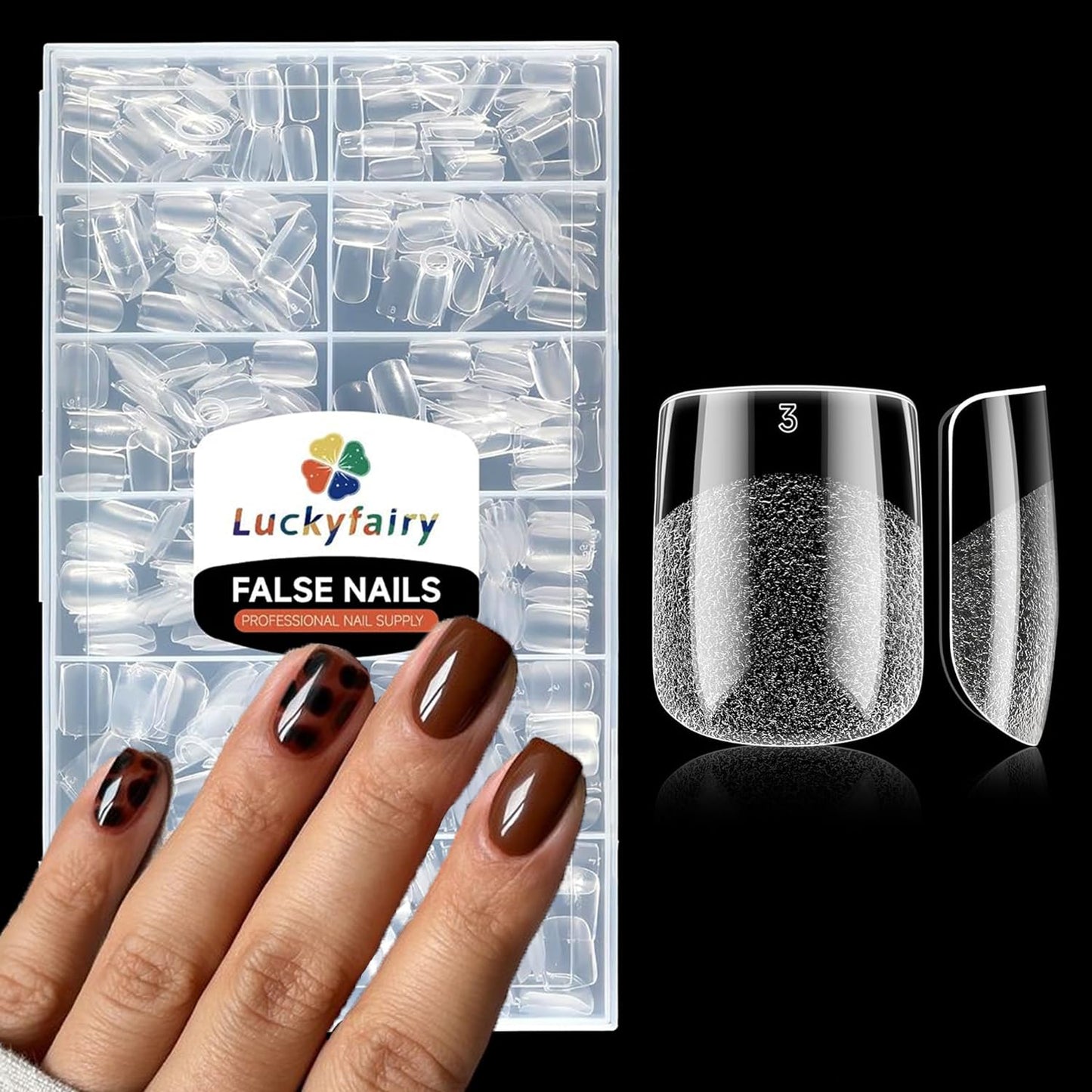 Square Nail Tips: 504pcs Soft Gel Extra Short Press on Nails, 12 Sizes XS Full Cover Clear XXS Extra Small Square Gel Nail Tips for Nail Extension DIY Home