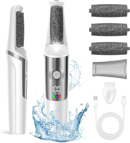 Electric Foot Callus Remover,3 Rollers,3 Speeds, Professional Electric Foot File Pedicure Tool Foot Scrubber for Feet Dead Skin,Smooth Pedicure Wand Feet Spa Care Kit for Men & Women,Ideal Gift