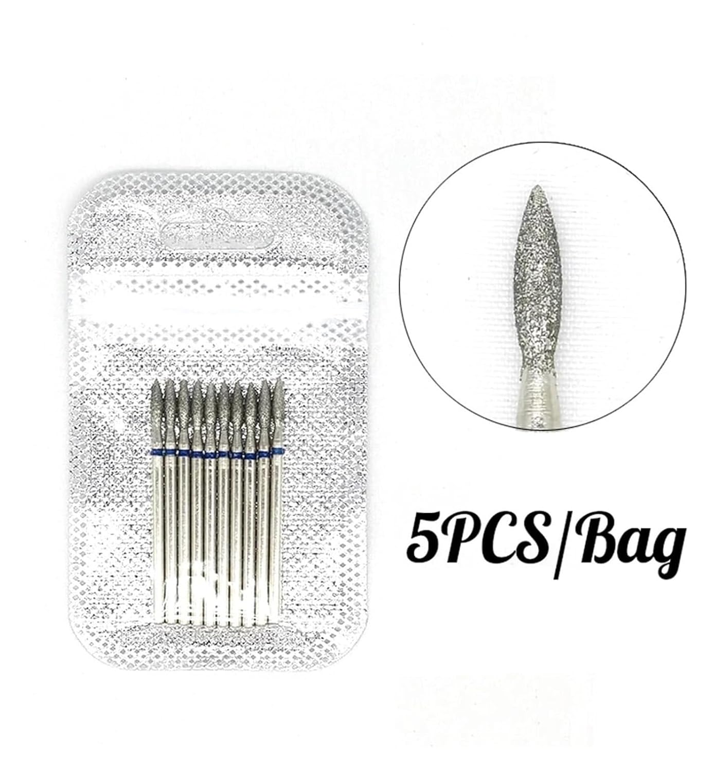 WWJN 5Pc Ceramic Nail Art Drill Bits Rotary Cutter Clean Apparatus for Manicure Nail Milling Machine Accessories Removal Nail Gel Tool