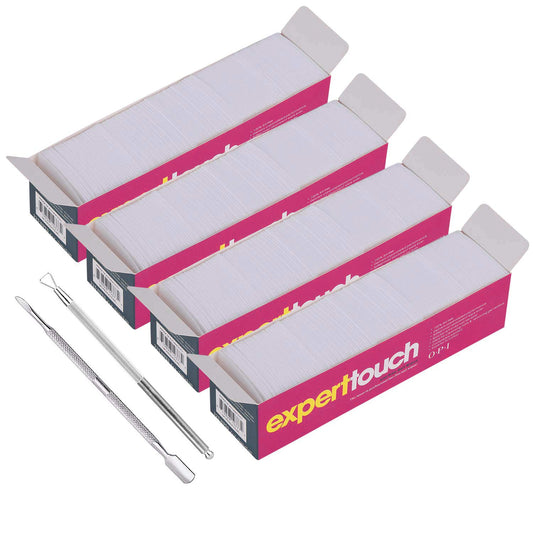 1300 pcs Lint Free Nail Art Gel Polish Remover Cotton Pad Nail Wipe With 2 Pcs Cuticle Double Head Pusher Remover Tool…