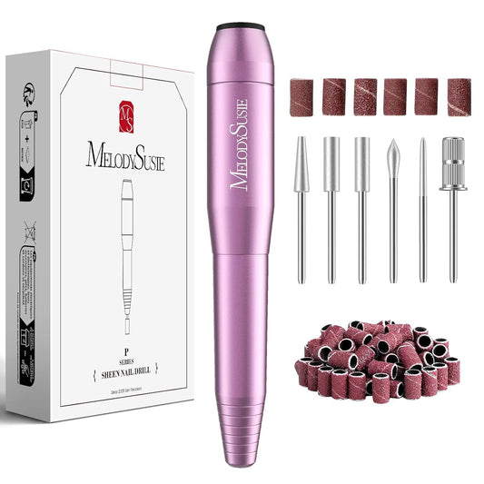 MelodySusie Pen-Shaped Portable USB Nail Drill, PC120I 20000RPM Electric Nail File with Compact Design for All Nail Care, Manicure Polishing, Shaping & Gel Removal at Home for Beginners
