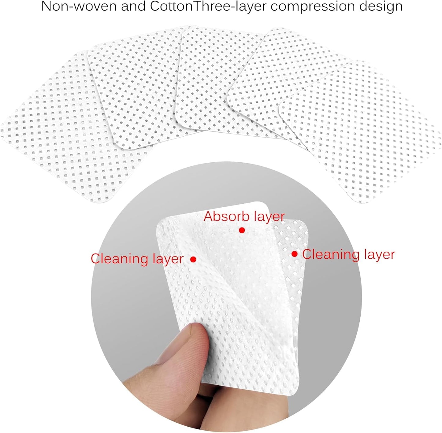 300 Pcs Lint Free Nail Wipes, Non-Woven Nail Polish Remover Pads Nail Polish Wipes for Nail Polish Removal Eyelash Extensions DIY Nail Art Supplies (White)