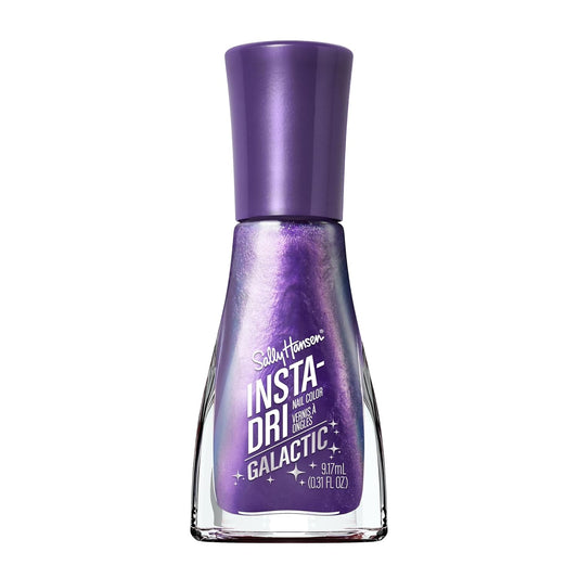 Sally Hansen Insta-Dri Galactic Nail Polish | Quick Dry, Long Lasting, Streak-Free Shine | Semi-Opaque, Shimmery | 112 Planet Purple | Iridescent Violet Nail Color