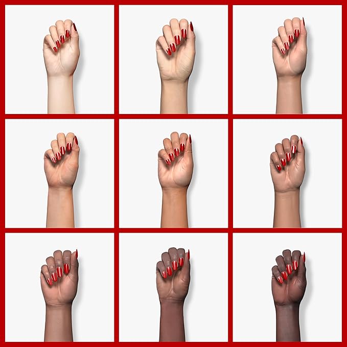 GELLEN Red Gel Nail Polish, 18ml Shimmer Red Gel Polish Gel Soak off LED Nail Art Professional Manicure Gel Polish Colors Home Salon DIY Valentines Gifts for Her