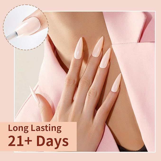 JODSONE Milky White Gel Nail Polish 10ml LED Gel Polish Neutral Nude Nail Color Long-Lasting Chip-Resistant Professional Finish Easy to Apply Need U V Lamp Curing