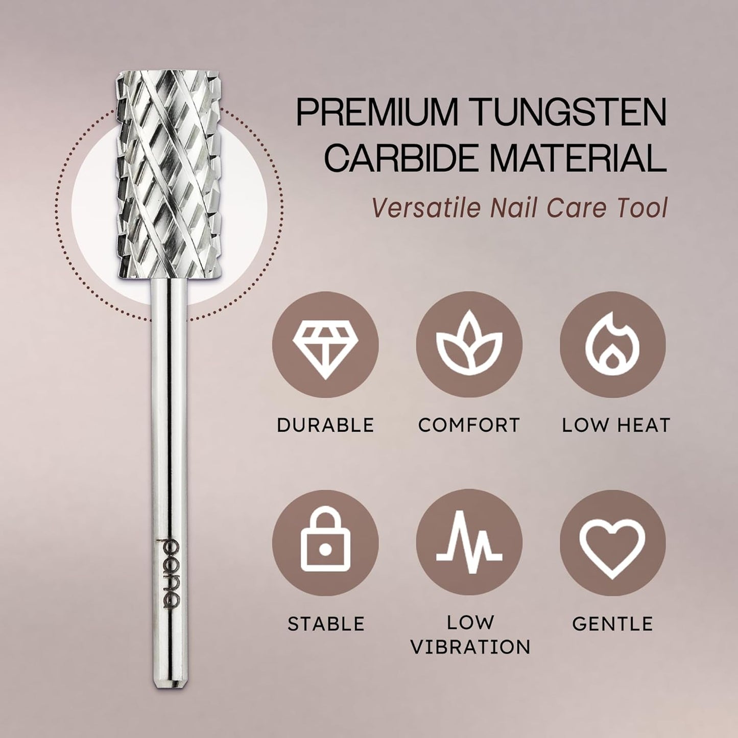 PANA Flat Top Large Barrel 3/32" Shank Size - (Silver, 4X Coarse Grit) - Fast remove Acrylic or Hard Gel Nail Drill Bit for Manicure Pedicure Salon Professional or Beginner