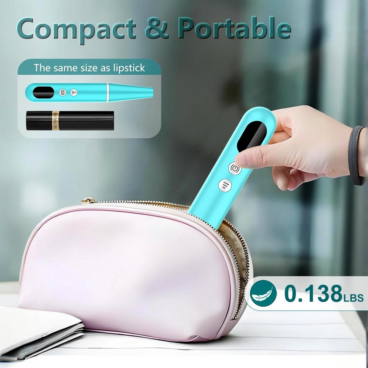 Cordless Electric Nail Drill File kit:Nail File Electric with 9 Speed LED Display for Acrylic Gel Dip Powder Polish,Professional Portable Manicure Pedicure Rechargeable for Home Salon Use (Blue)