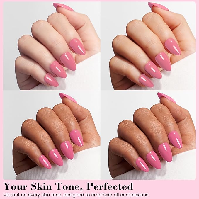 HEMA-Free Pink Gel Nail Polish, 18 ML Pastel Pink Spring Summer Color Gel Polish for Women Girls Gift, Soak Off High Gloss Professional Gel for Nail Art Salon & Home DIY Manicure