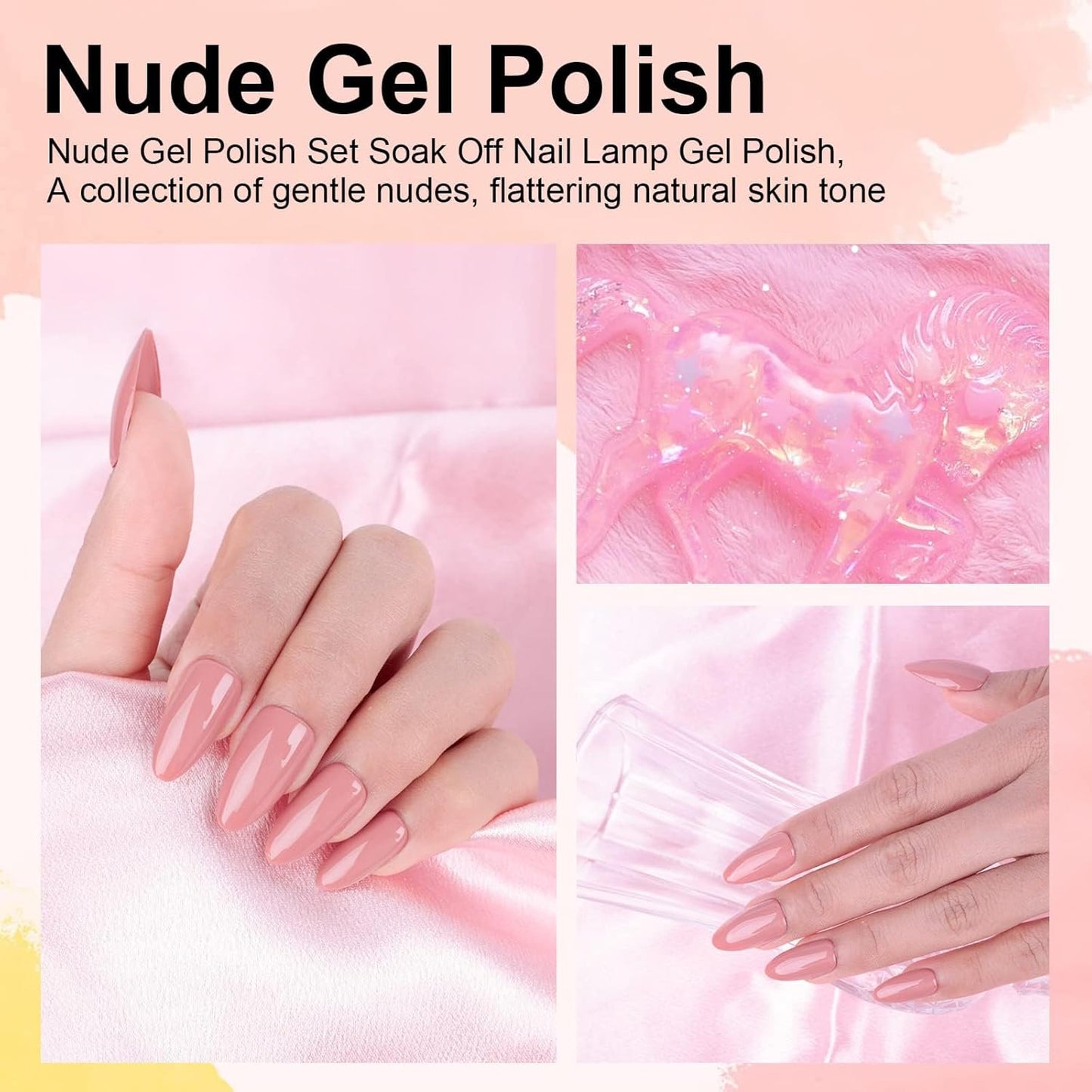 Imtiti Gel Nail Polish, 0.5 fl oz Mauve Pink gel polish Color Soak Off UV Lamp Nail Art Manicure Salon DIY Nail Design Decoration at Home Holiday Gifts for Women