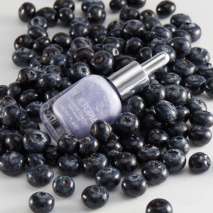 Nailtopia Bio-Sourced, Chip Free Nail Lacquer - All Natural, Strengthening Biotin and Superfood-Infused Polish - Chip Resistant Formula - Quick-Dry, Long Lasting Wear - Passion Player - 0.41 oz