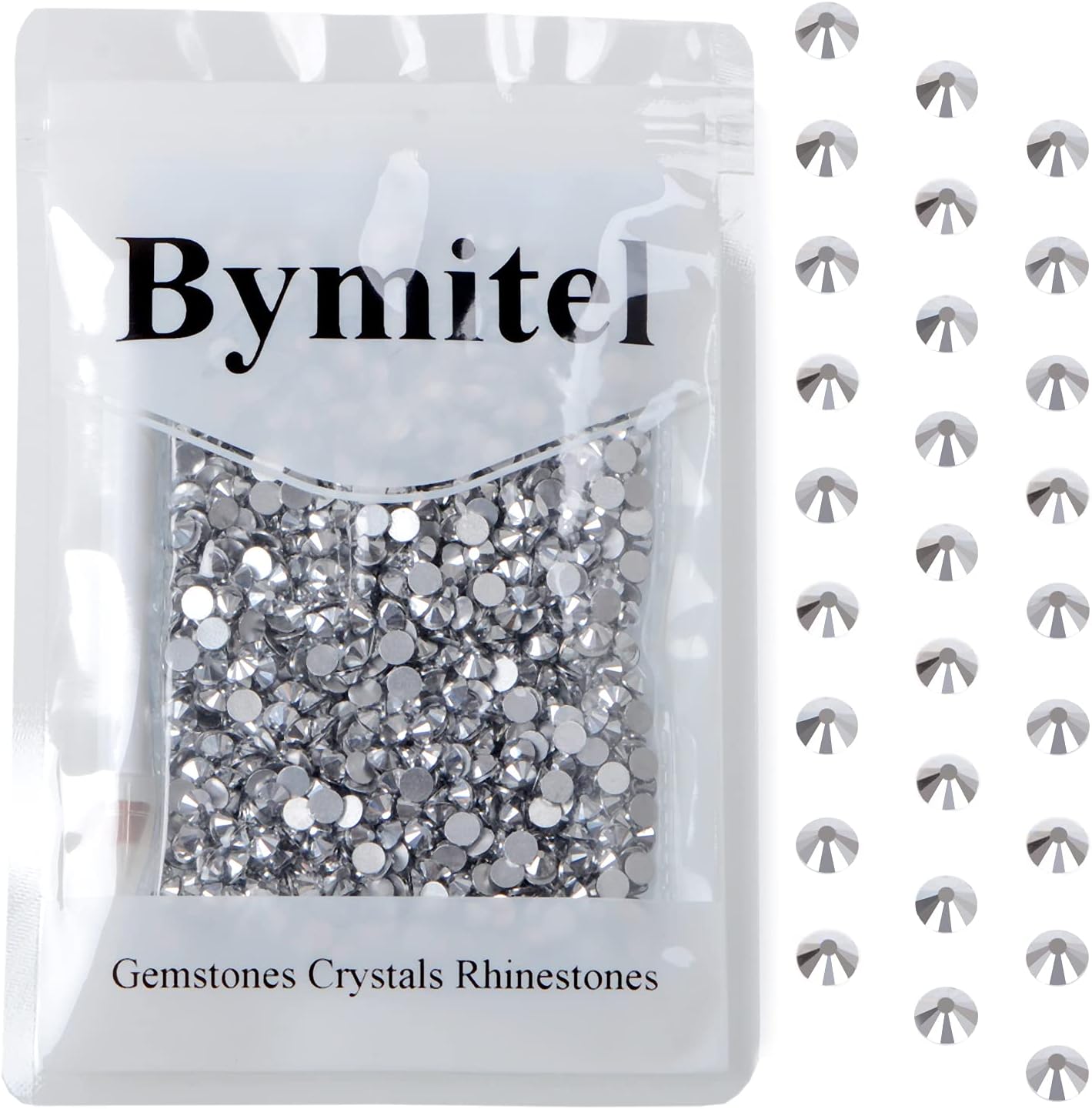 1440PCS Art Nail Rhinestones Non Hotfix Glue Fix Round Crystals Glass Flatback for DIY Jewelry Making with one Picking Pen (ss20 1440pcs, Labrdor)