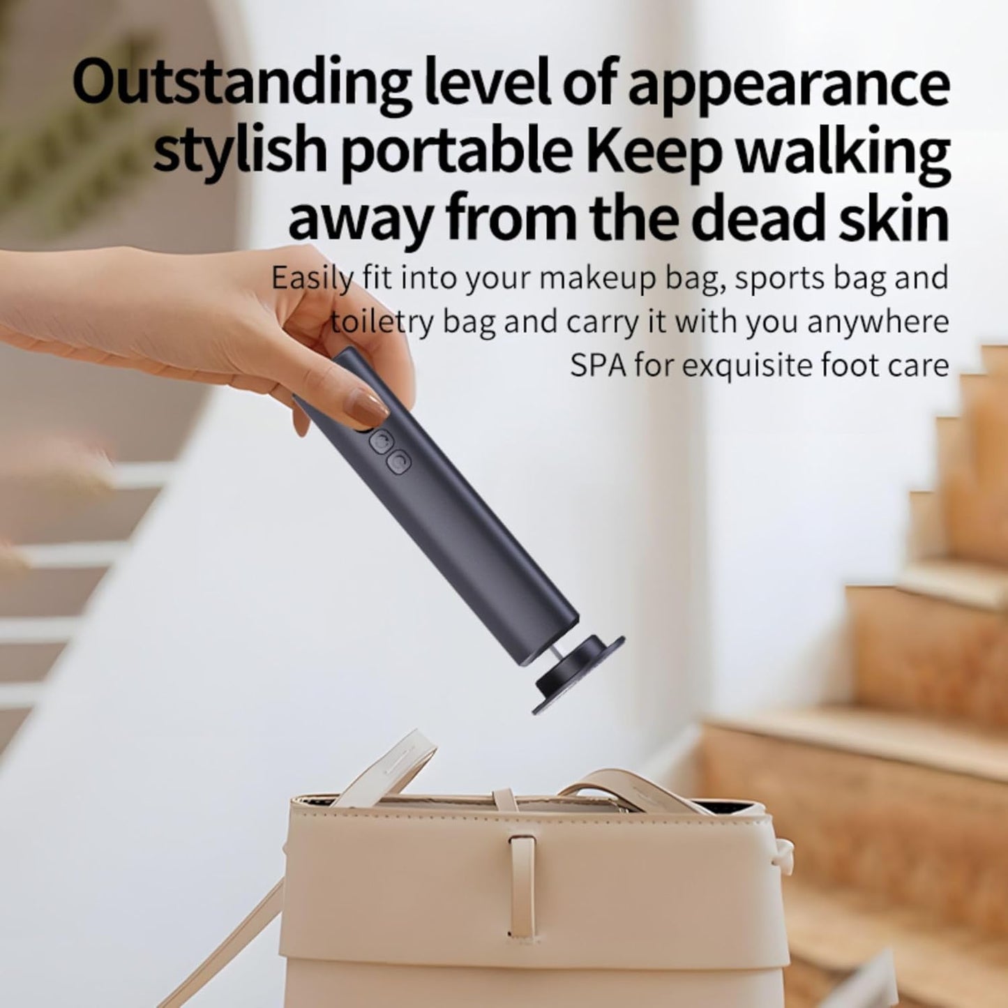 Cordless Electric Foot File Callus Remover - 6-Speed Heel Scraper for Cracked Heels,Painless Dead Skin Remover for feet, Rechargeable Foot Grinder Professional Pedicure Tools Kits for feet (Black)