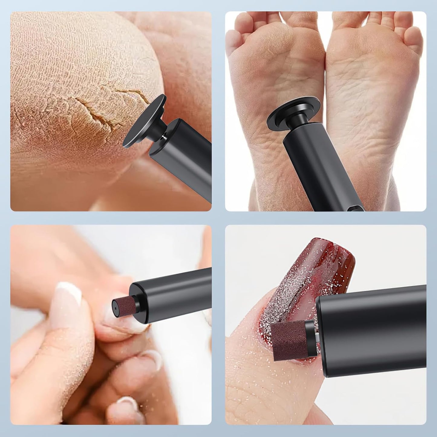 Electric Callus Remover for Feet, 9 Speed Rechargeable Pedicure Tools for Feet, Callous Remover Tool for Remove Cracked Heels and Feet Scrubber Dead Skin, Replaceable Sandpaper Discs, Battery Display