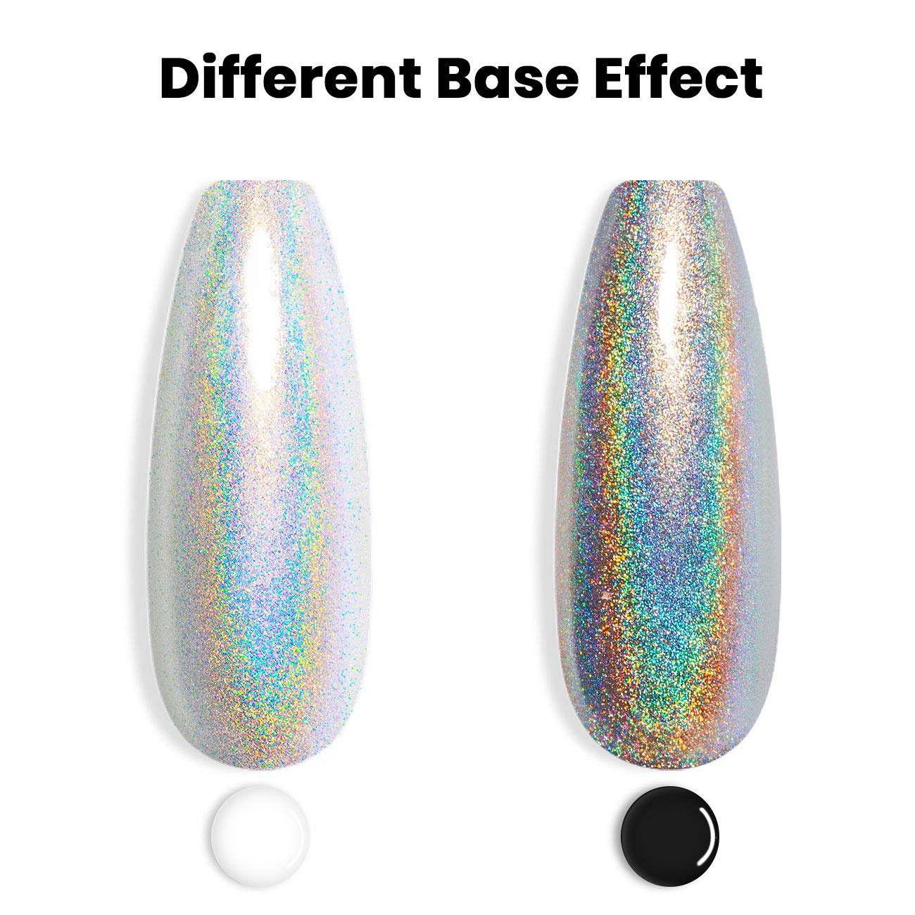RARJSM Holographic Nail Polish Set Silver Glitter 1PCS 7.5ML Metallic Gel Polish UV/LED Lamp Curved for Salon Nail Art Gift