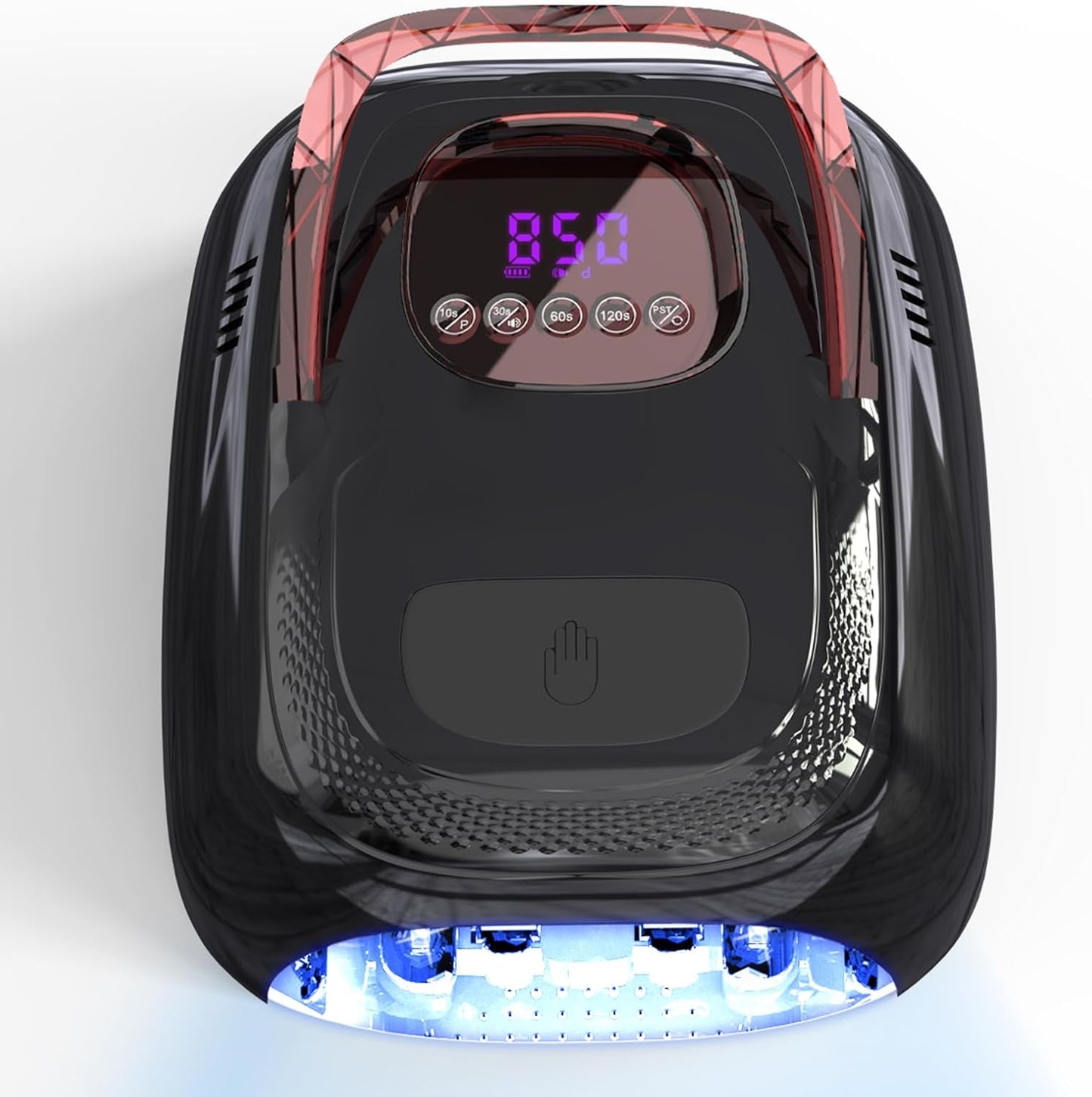 LIMEGIRL Cordless Nail Lamp, 72W Powerful UV LED Nail Dryer with Replaceable Lamp Beads & Battery, UV Light for Gel Polish, Rechargeable & Portable for Professional Nail Salon Use (Black, One Battery)
