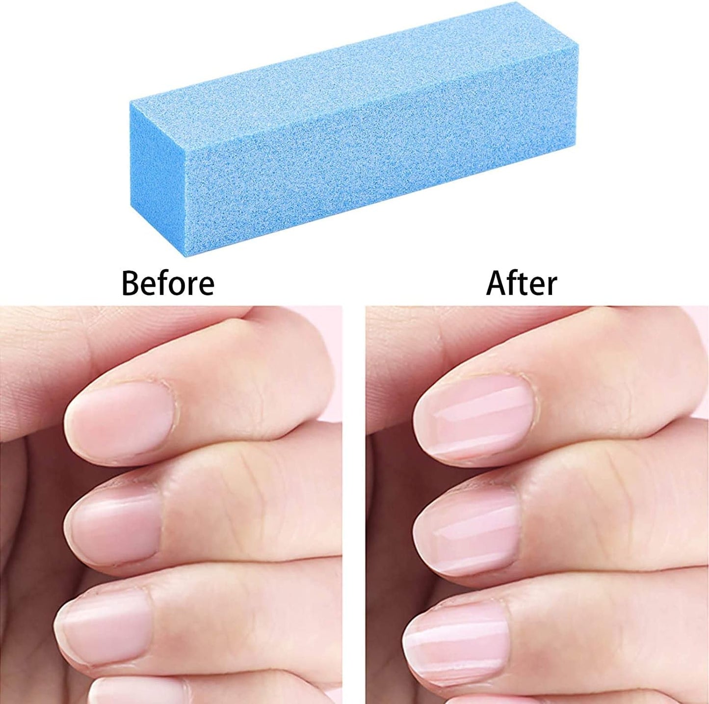 20 Pack Nail Buffers Blocks Sanding Buffing Nail Files Pedicure Manicure Tool 60/100 Grit (Blue)