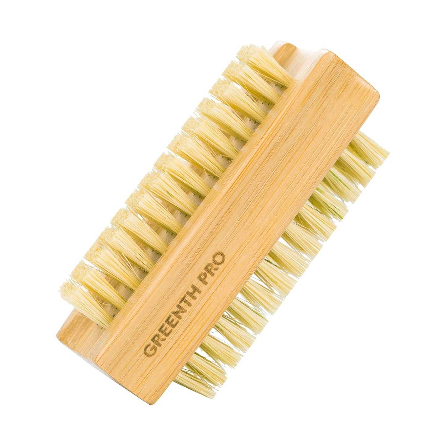 Bamboo Nail Brush，2PCS Two-side Firm Nature Wooden Sisal Scrub Brush for Toes and Nails,Cleaning Nail Brush