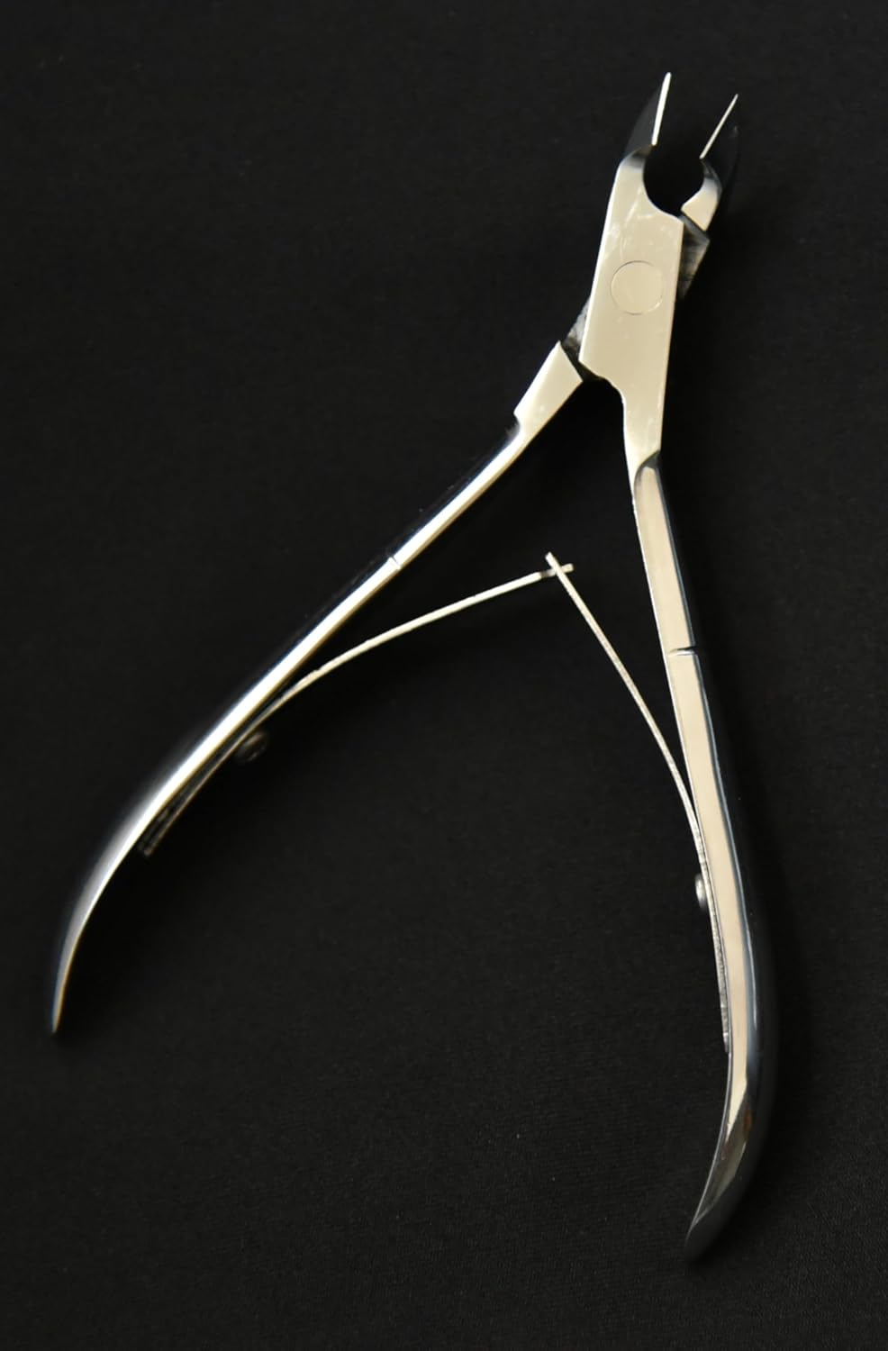 Professional Stainless Steel Cuticle Nail Nipper, Precision Manicure Pedicure Trimmer Tool, Silver, Double Spring Design