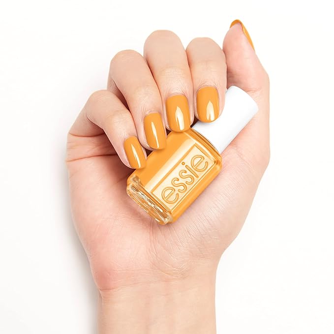 essie Salon-Quality Nail Polish, 8-Free Vegan, Bright Yellow, Check Your Baggage, 0.46 fl oz (Pack of 2)