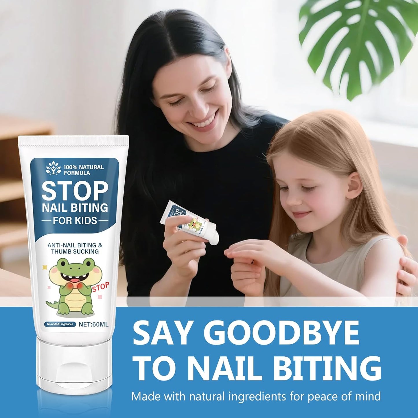Nail Biting Prevention-Nail Biting Treatment for Kids-Anti-Nail Biting Thumb Cream for Kids-100% Natural Bitter Formula-No Additives-Protects Nails Healthy Nail Growth-Safe for Children, 2.11Fl.Oz