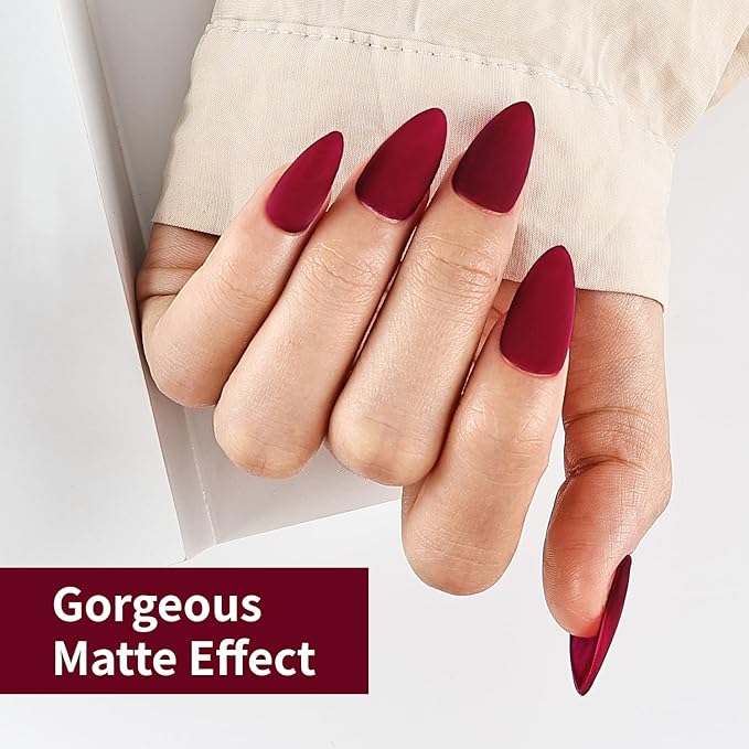 JODSONE Red Agate Gel Nail Polish 10ml Soak Off Nail Polish Dark red Nail Color Salon Quality Long-Lasting Vegan & Cruelty-Free Low Odor Need U V Lamp Curing