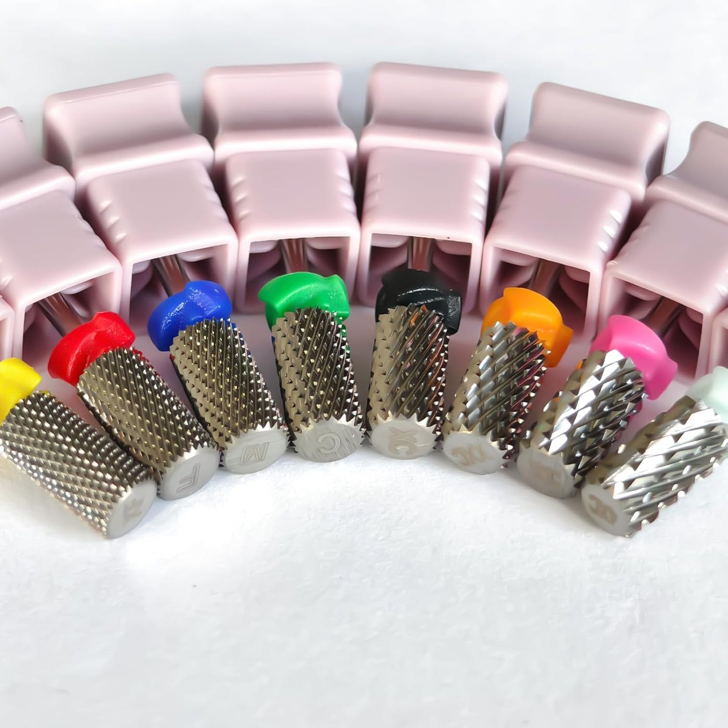 Super Cut Large Barrel Nail Drill Bits for Professional Users, 3/32'' Tungsten Carbide Bits, Upward Deep Cut for Removing Hard Gel Fast, Right Hand Use, Manicure Cuticle Gel Polishing, Medium.