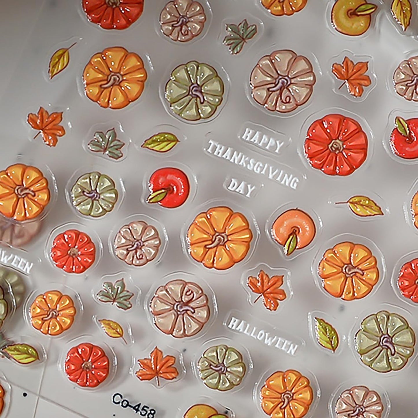 1 Sheets Fall Nail Stickers for Nail Art 5D Self-Adhesive Pumpkin Nail Art Stickers Embossed Maple Leaf Nail Decals Thanksgiving Cute Pumpkin Autumn Leaves Nail Design Sticker for Women DIY Manicure