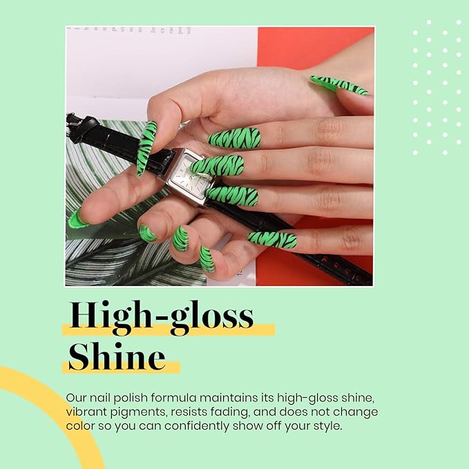 Beetles Neon Green Gel Nail Polish Halloween Gel Nail Polish 15ml Soak Off Uv LED Nail Lamp DIY Home Gift for Women Lime Green