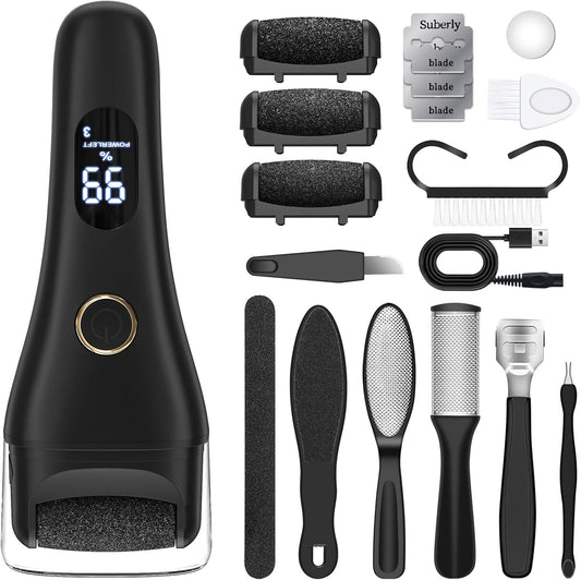 Electric Callus Remover for Feet - Larger Grinding Head&3Speed, Foot Care Pedicure Callus Shaver Foot Scrubber Deadskin Remover, Waterproof Pedicure Tool Foot File for Deadskin Dry Crack Skin Calluses