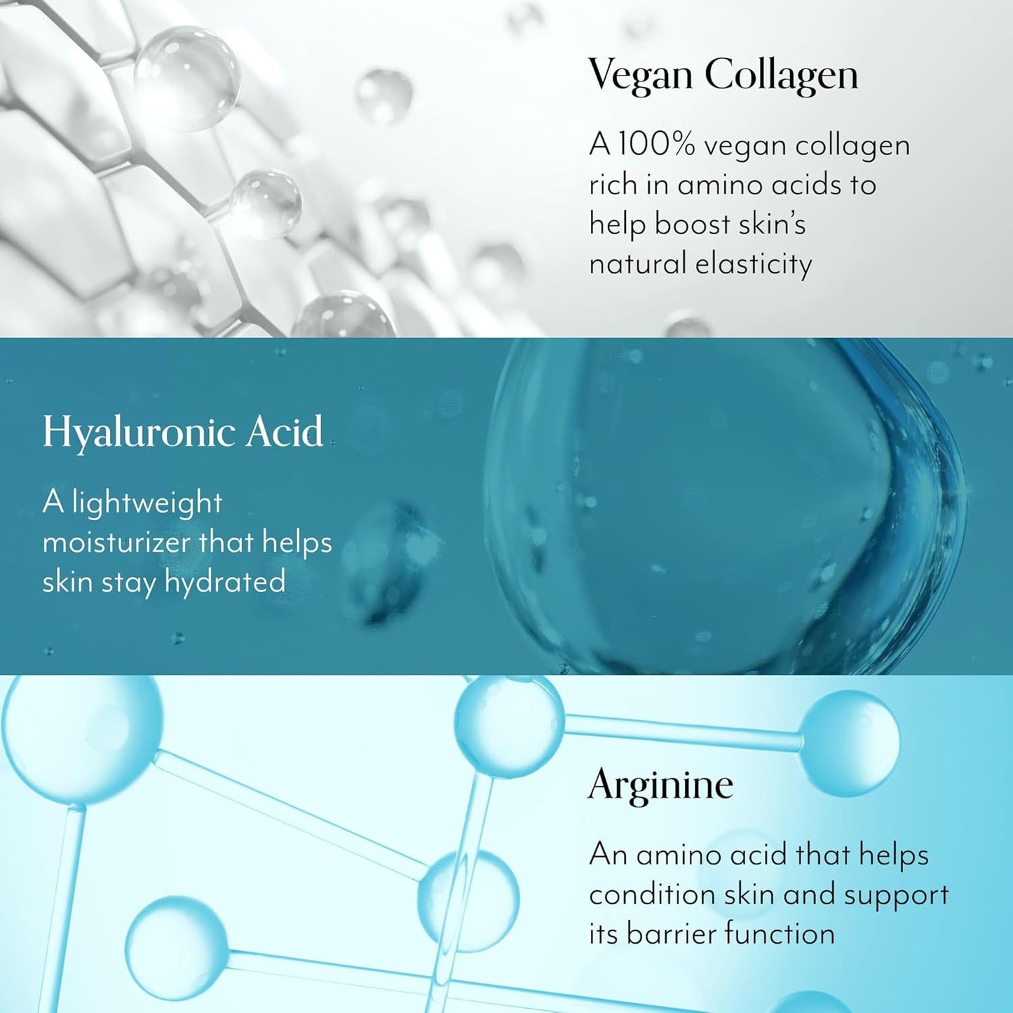 Bliss Hyaluronic Acid + Vegan Collagen Sheet Mask to Hydrate & Plump Skin, Cruelty-Free, Vegan and 100% Biodegradable, 5 pack