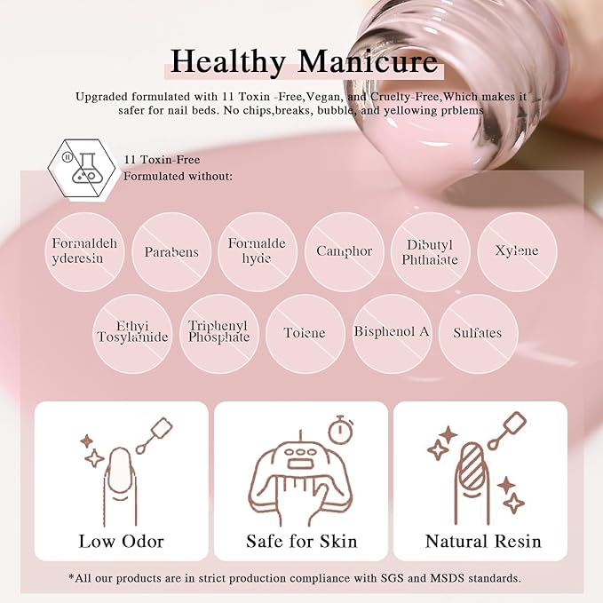 Nude Pink Gel Nail Polish 15ml Natural Neutral Gel Polish Color Soak Off U V LED Nail Lamp Gel Polish Nail Art Gel 0.51Oz Gift for Women