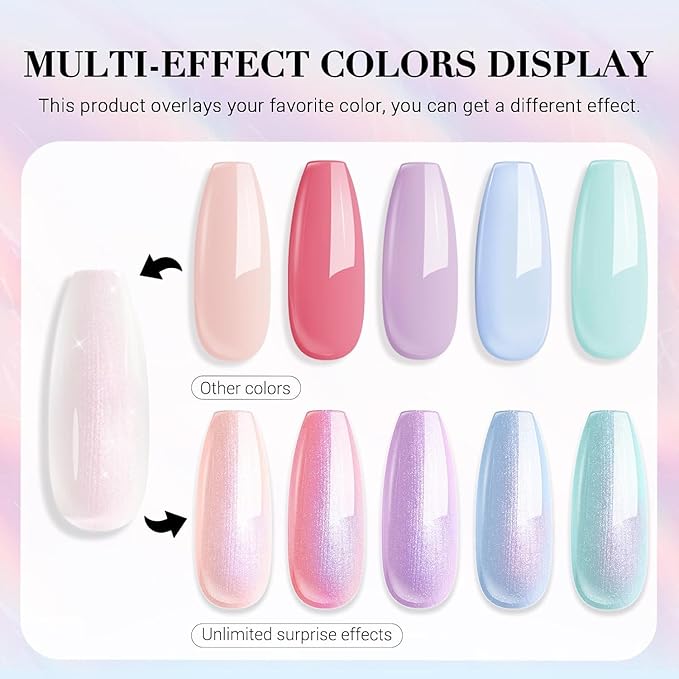 AZUREBEAUTY Pearl White Nail Polish Quick Dry Pearl white Hot Pink 2 Colors Nail Lacquer Natural Infinite Shine Strengthening Treatment Kit DIY Salon Home Women Gifts 2Pcs 0.34oz