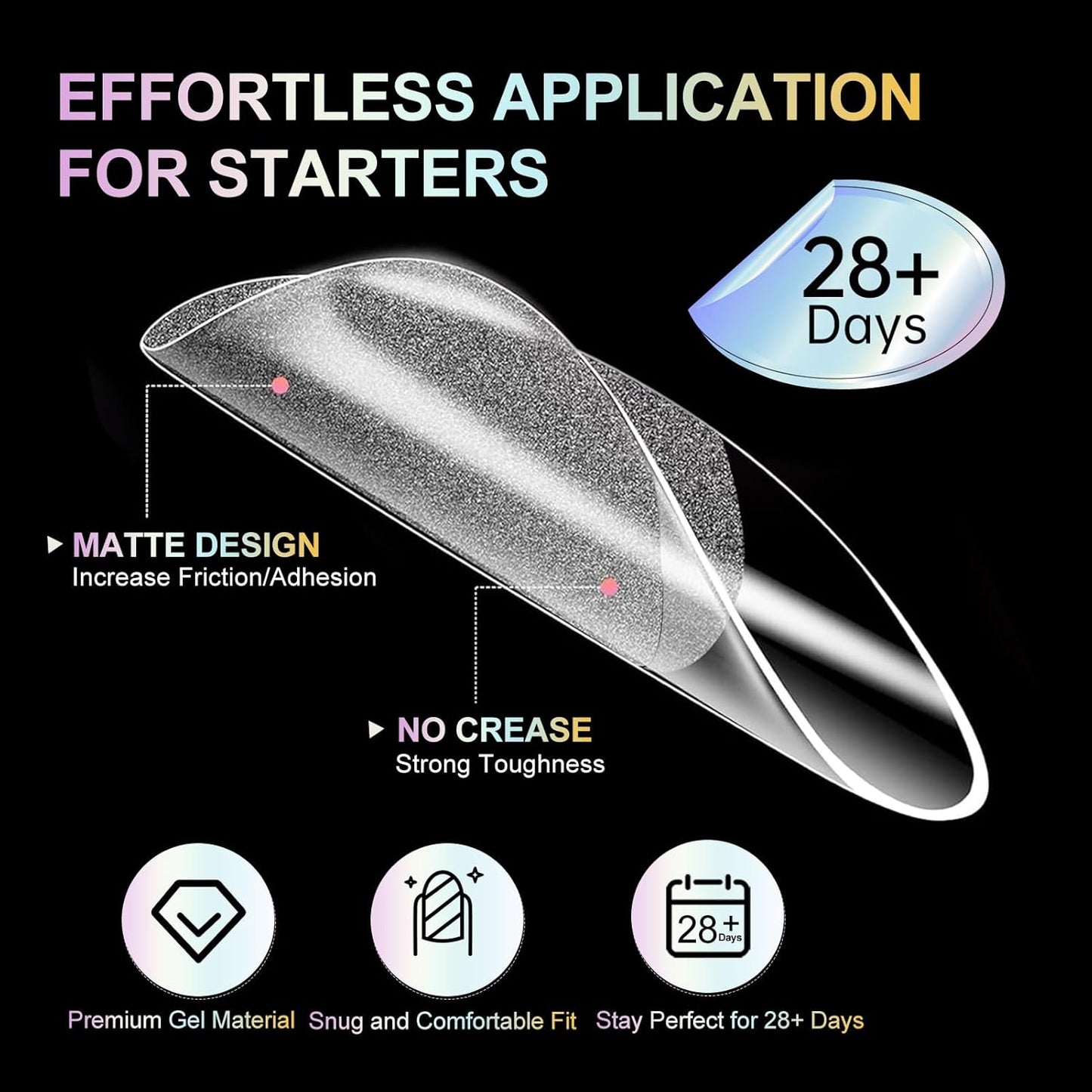 Medium Almond Nail Tips Soft Gel Nail Tips 240Pcs Pre-Shaped Pointed Almond Nails Half Matte Full Cover Acrylic Clear Fake Nails Tips for Extension Nail Art DIY Manicure Salon 12 Sizes