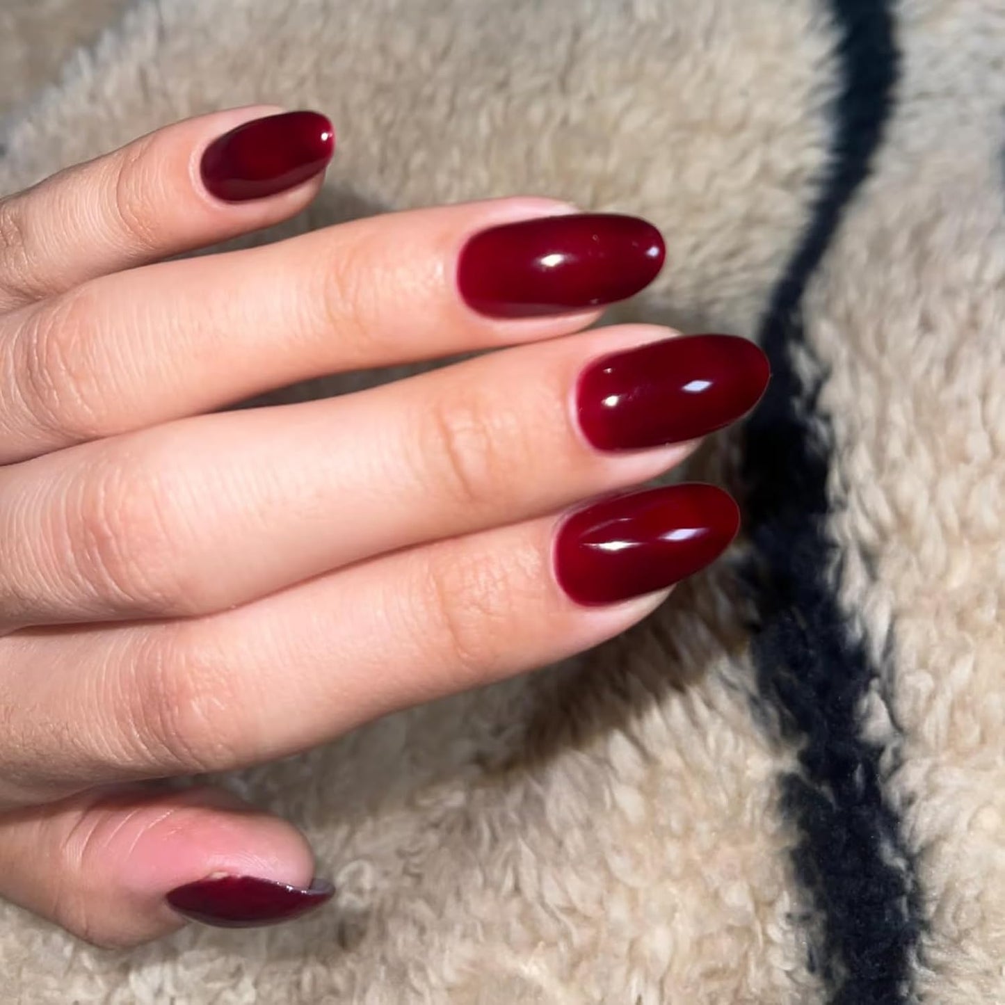 Cherry Red Nail Polish, 12ml Quick Dry Nail Lacquer, Nail Art Varnish-12ML