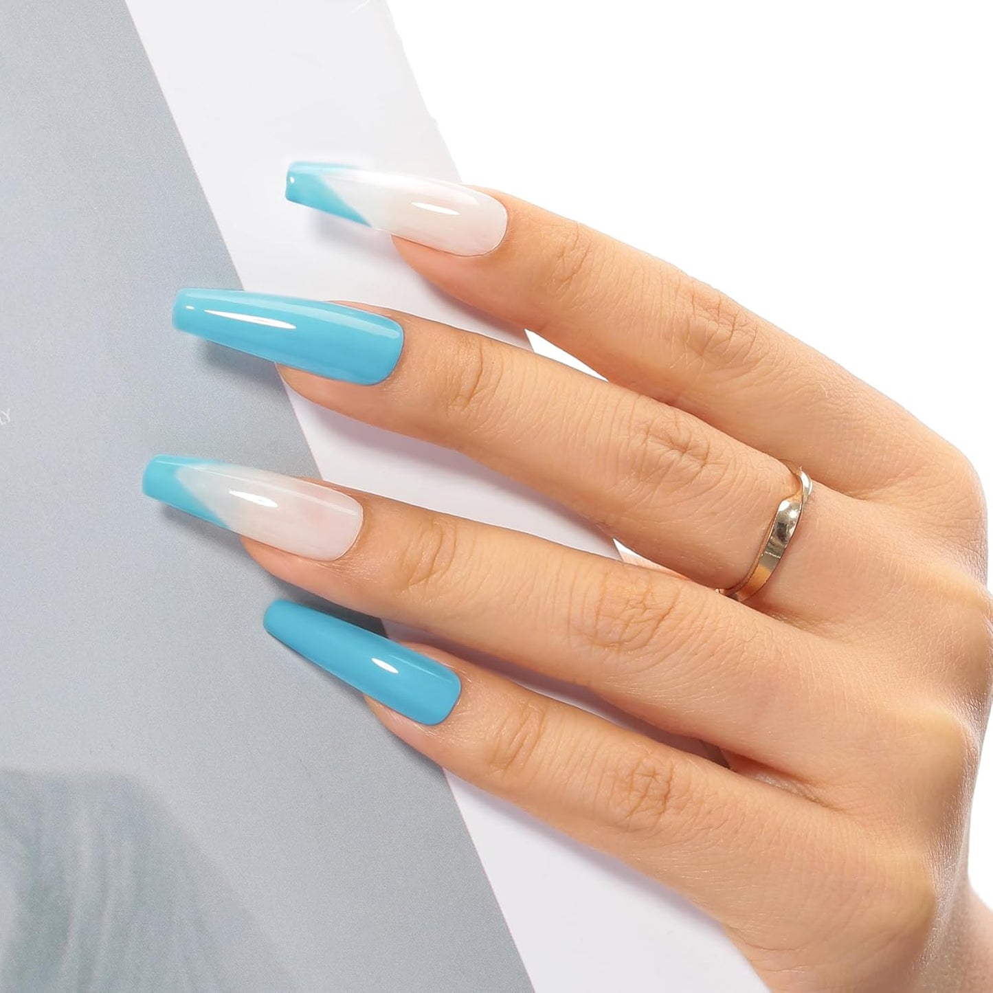 MAYCHAO 15ML Gel Nail Polish 1Pc Deep Sky Blue Gel Polish Soak Off UV LED Nail Polish Nail Art Starter Manicure Salon DIY at Home, 0.5 OZ