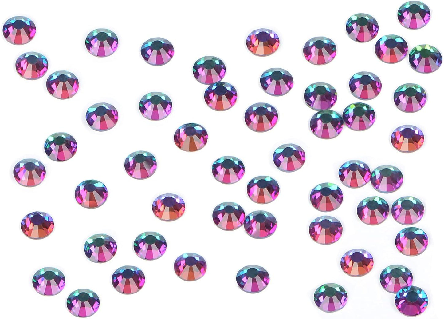 2880PCS Art Nail Rhinestones Non Hotfix Glue Fix Round Crystals Glass Flatback for DIY Jewelry Making with one Picking Pen (ss10 2880pcs, Green Volcanic)