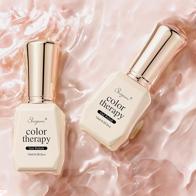 Milky Nude Rose Gel Nail Polish LED UV Gel Soak Off Clear Nude Pink French Manicure Jelly Nail Gel Polish Varnish Curing Requires 1pcs 15ml for Home Salon Nail Art DIY (XY37, SY05, XY56)