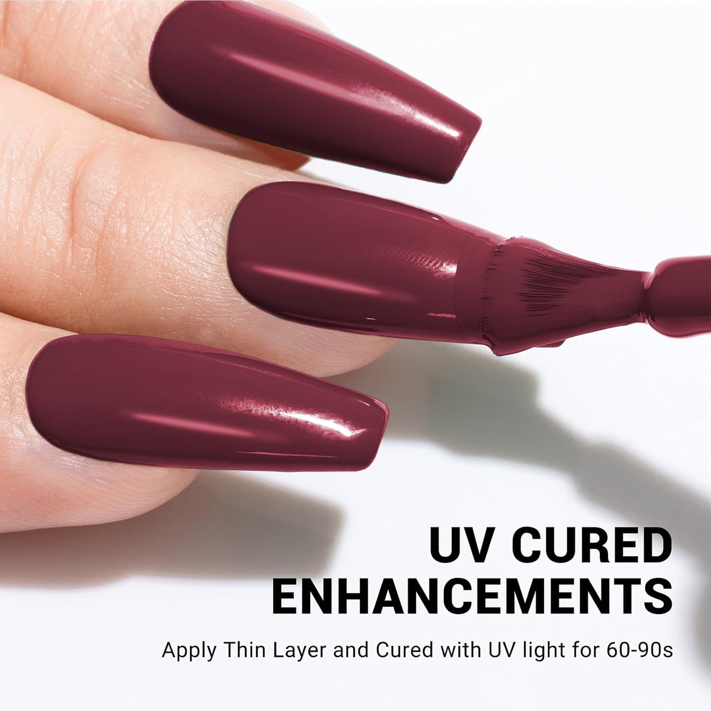 MelodySusie Thick Red Brown Gel Nail Polish,0.5fl oz Nails Soak Off UV LED Dark Red Gel Polish Gift for Women Nail Art Manicure Salon DIY Nail Design Decoration at Home-A1703