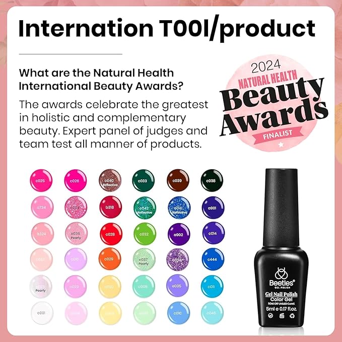 beetles Fall Gel Polish Set - Verse of Flower Collection, 36 Colors Brown Burgundy Purple Red Gel Polish Fall Colors Nail Kit with 3Pcs Base Top Coat Soak off UV Gel & Nail Art Stickers