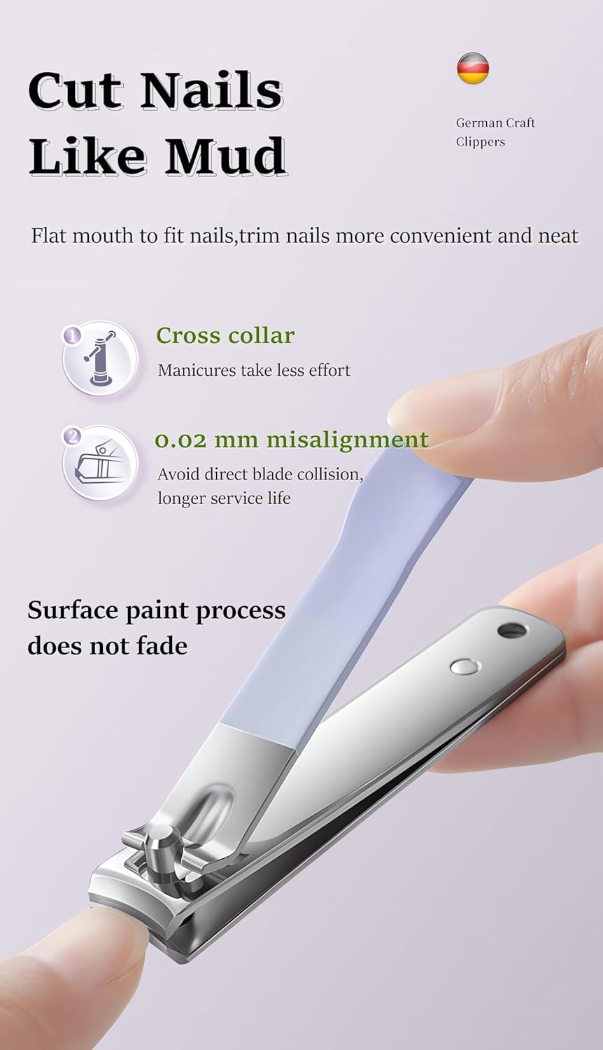 4 Pcs Manicure Set Stainless Steel Nail Clippers, Beauty Tool Portable Set Professional Grooming Kits, Travel Nail Kit for Men and Women (Color G)