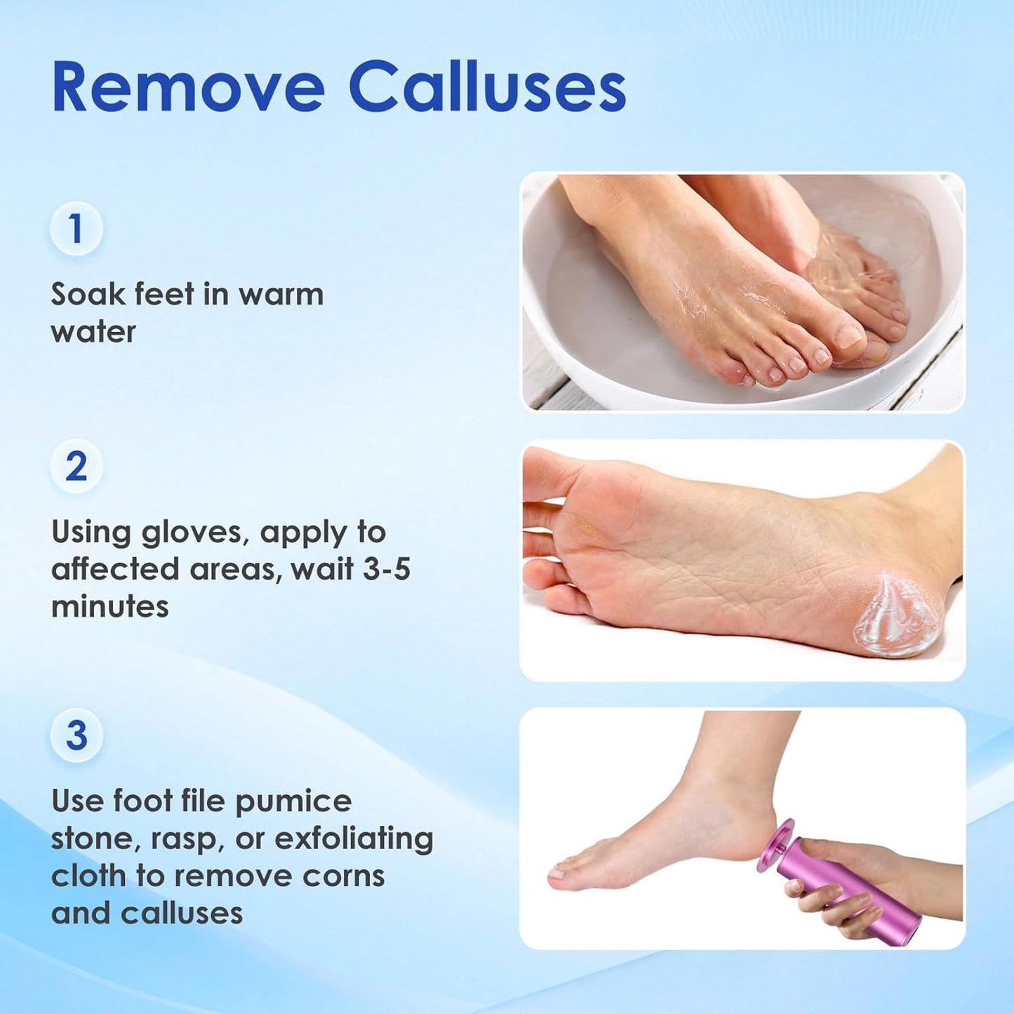 Professional Callus Remover for Feet – Extra Strength Foot Callus Remover Gel with 2 Glass Sandpaper Discs for Electric Foot Callus Remover,Foot Care kit - 50 ml/1.76 fl.oz