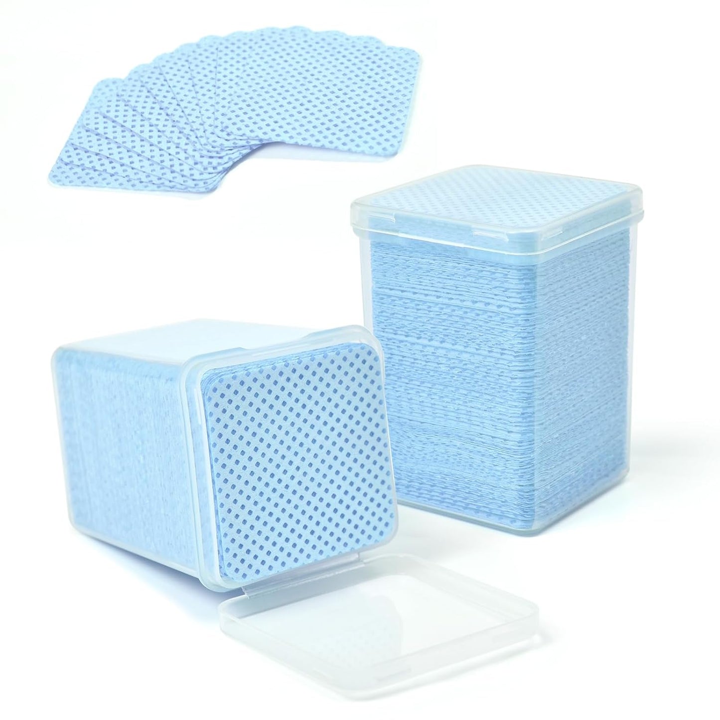 Lint Free Nail Wipes 350Pcs Nail Polish Removal Wipes Disposable Non-Woven Nail Cotton Pads Super Absorbent Eyelash Extension Glue Cleaning Wipe Nail Salon and Home Use, Blue