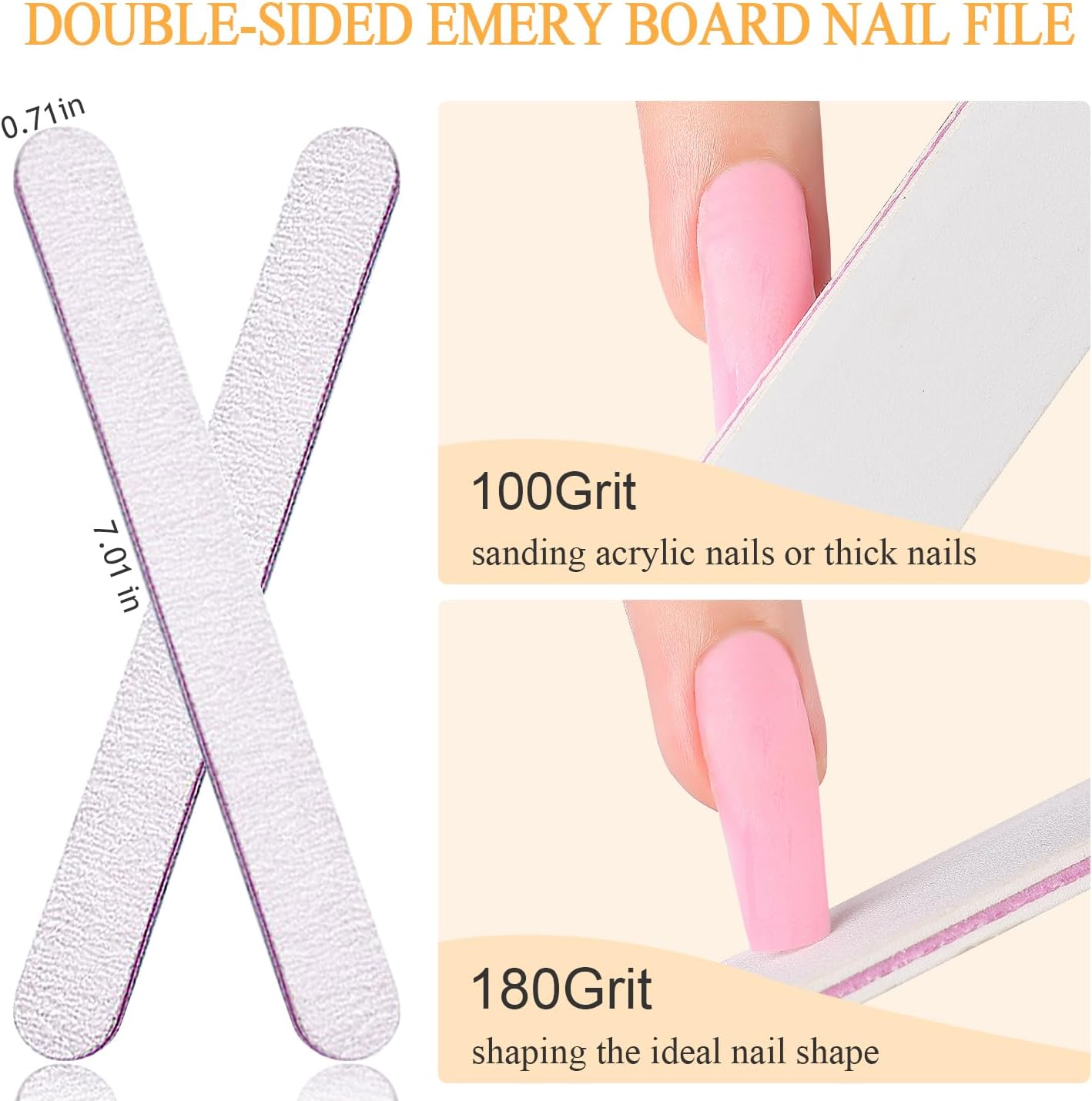 Nail Buffer and Shine Kit, 4 Sided Nail Buffer Block Nail Files for Natural Nails Buffing Sanding Polishing Fingernail Smoother Block 100/120/240/600/3000 Grit Nail Filer Manicure Tools